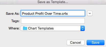Create a chart template in Excel