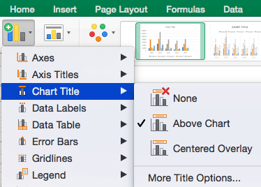 How to remove or move chart title in Excel