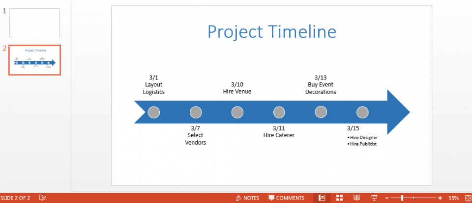 creating timelines in powerpoint 2013