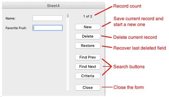 Excel Data Entry Form Button Functions