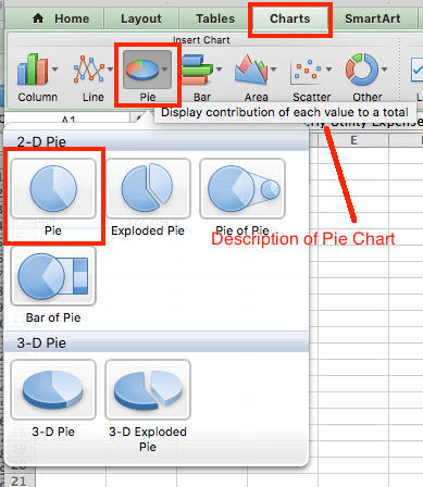 how to make a pie chart in excel with names