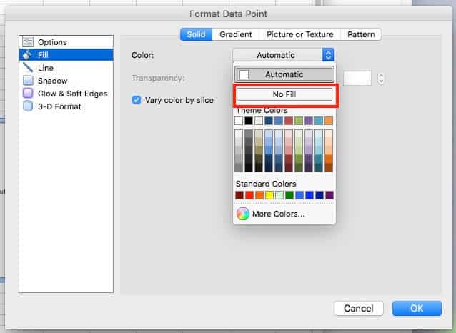 how to make a pie chart in excel with two column of data