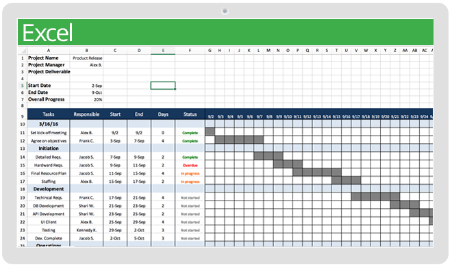 Project Planning For Excel