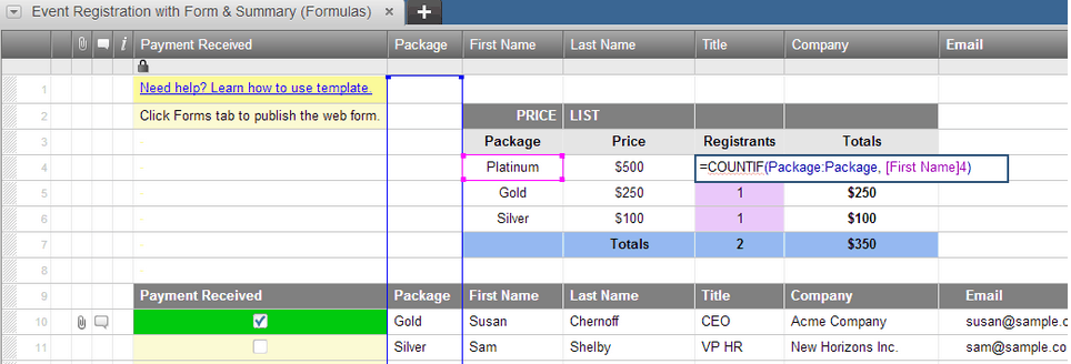 Smartsheet Tips How To Use Ranges In Smartsheet Formulas Smartsheet 3084