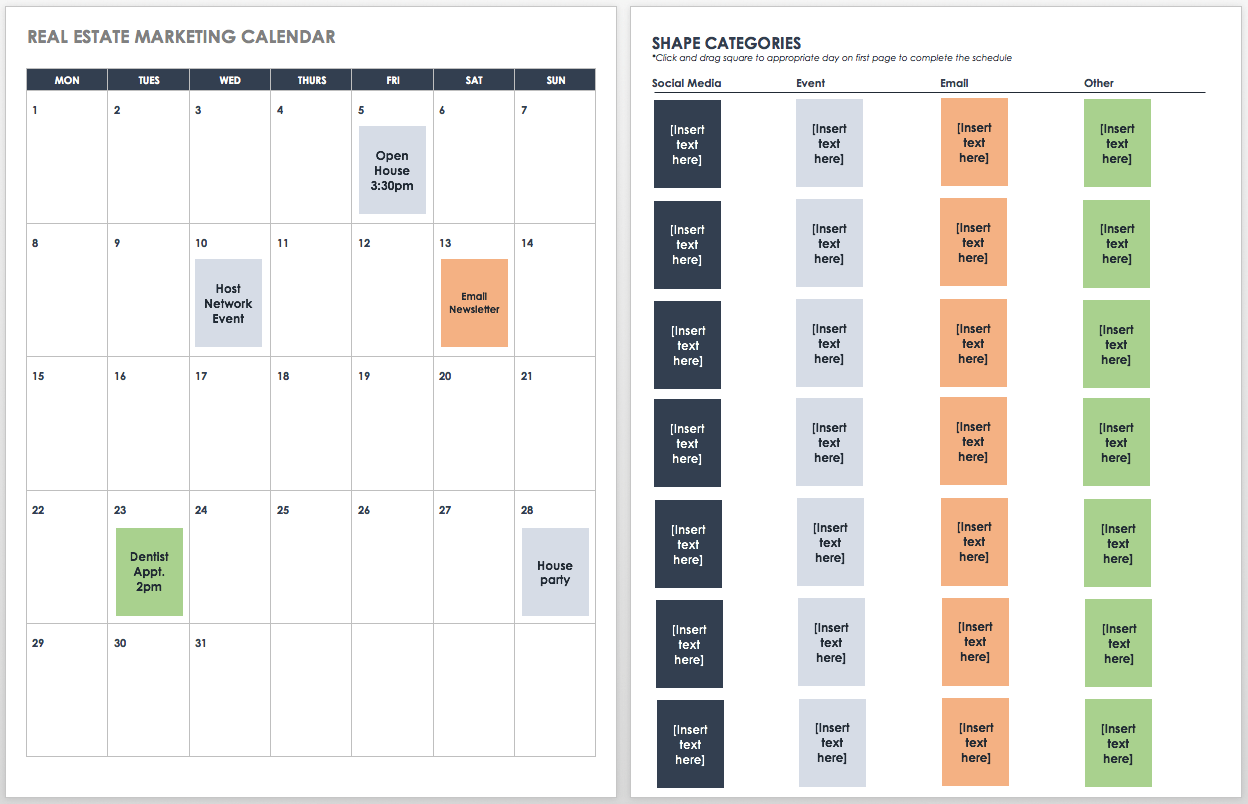 15+ Free Marketing Calendar Templates | Smartsheet