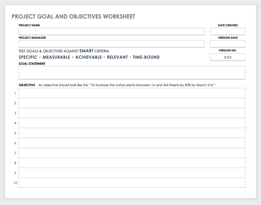 How To Write S M A R T Project Objectives Smartsheet