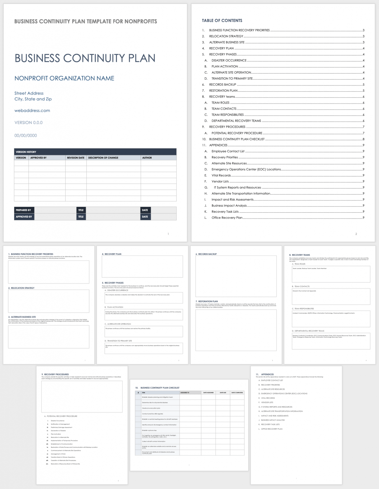 Saas Business Continuity Plan Template   IC Business Continuity Plan Template For Nonprofits WORD 