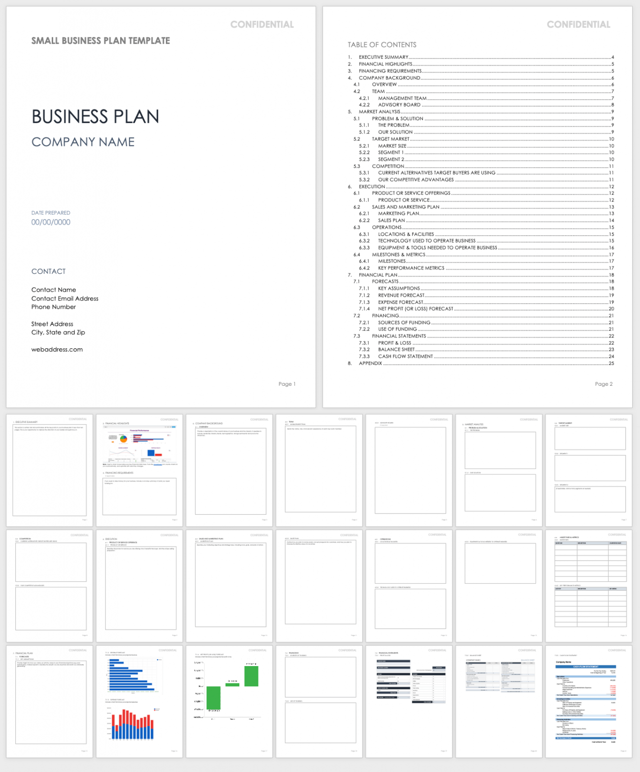 business plan template free download word pdf
