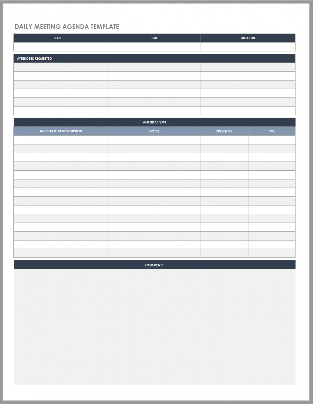 Free Daily Work Schedule Templates | Smartsheet