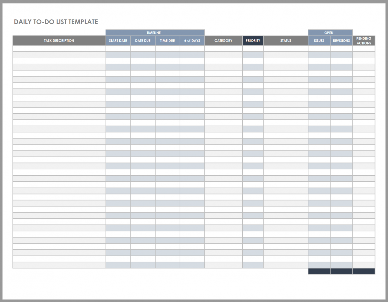 Free Daily Work Schedule Templates | Smartsheet