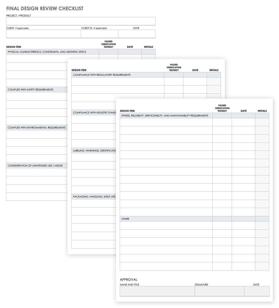 Free Design Review Checklists | Smartsheet