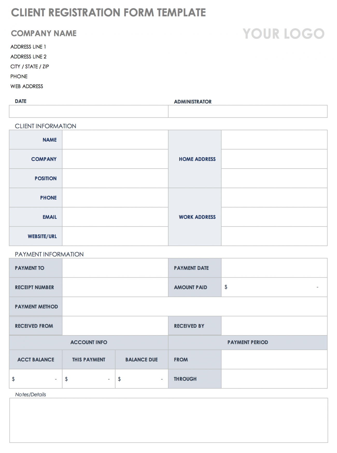 Free Client Information Forms & Templates Smartsheet