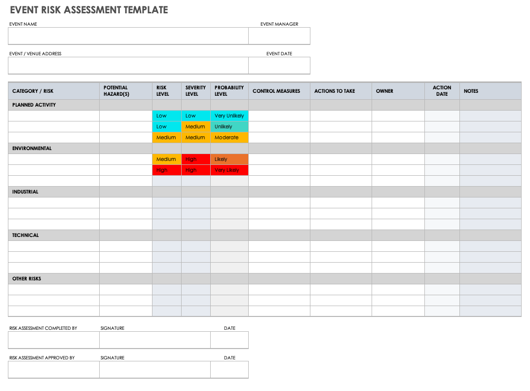 35 Free Risk Assessment Forms Smartsheet