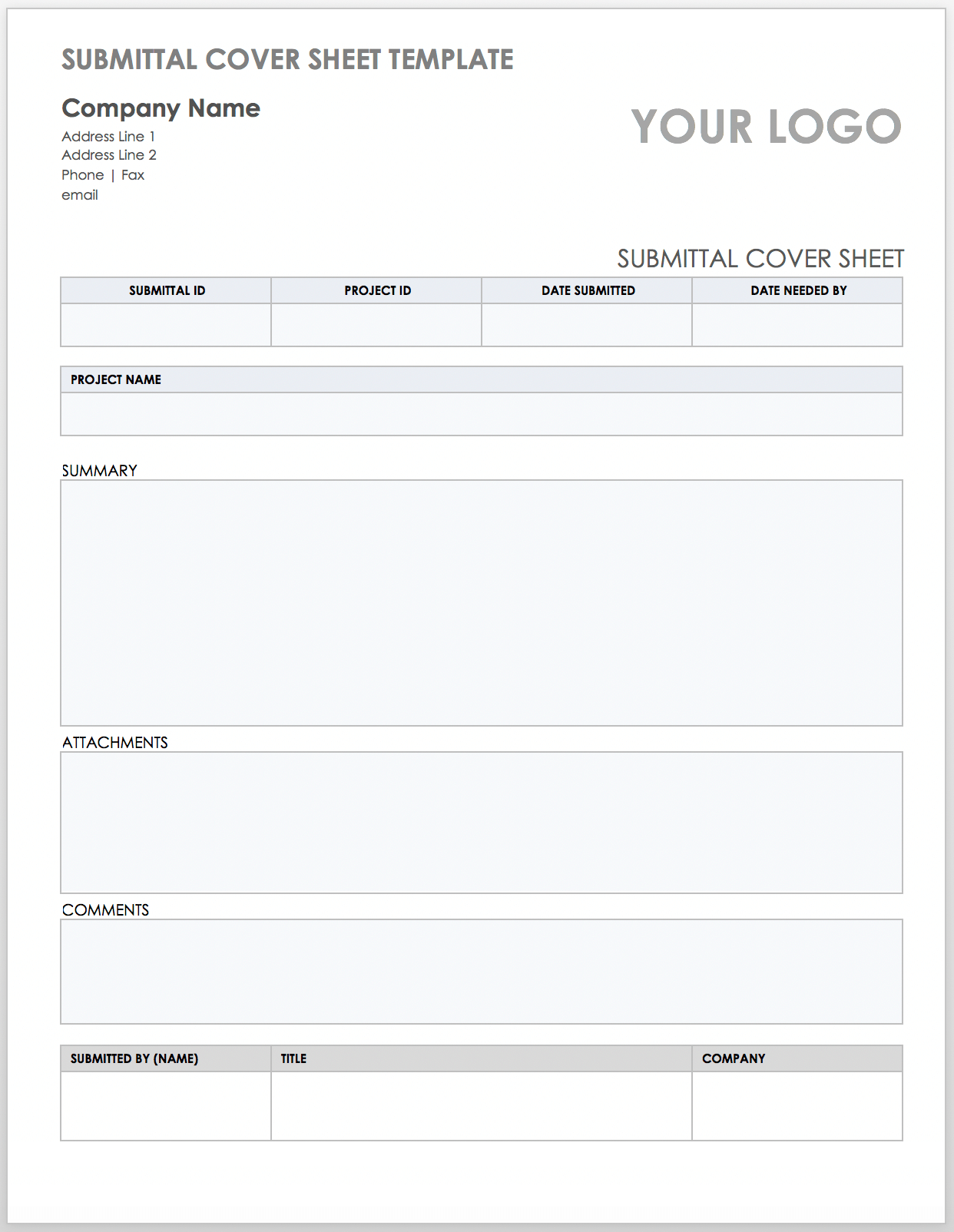 Candidate Submittal Template   IC Submittal Cover Sheet Template WORD 