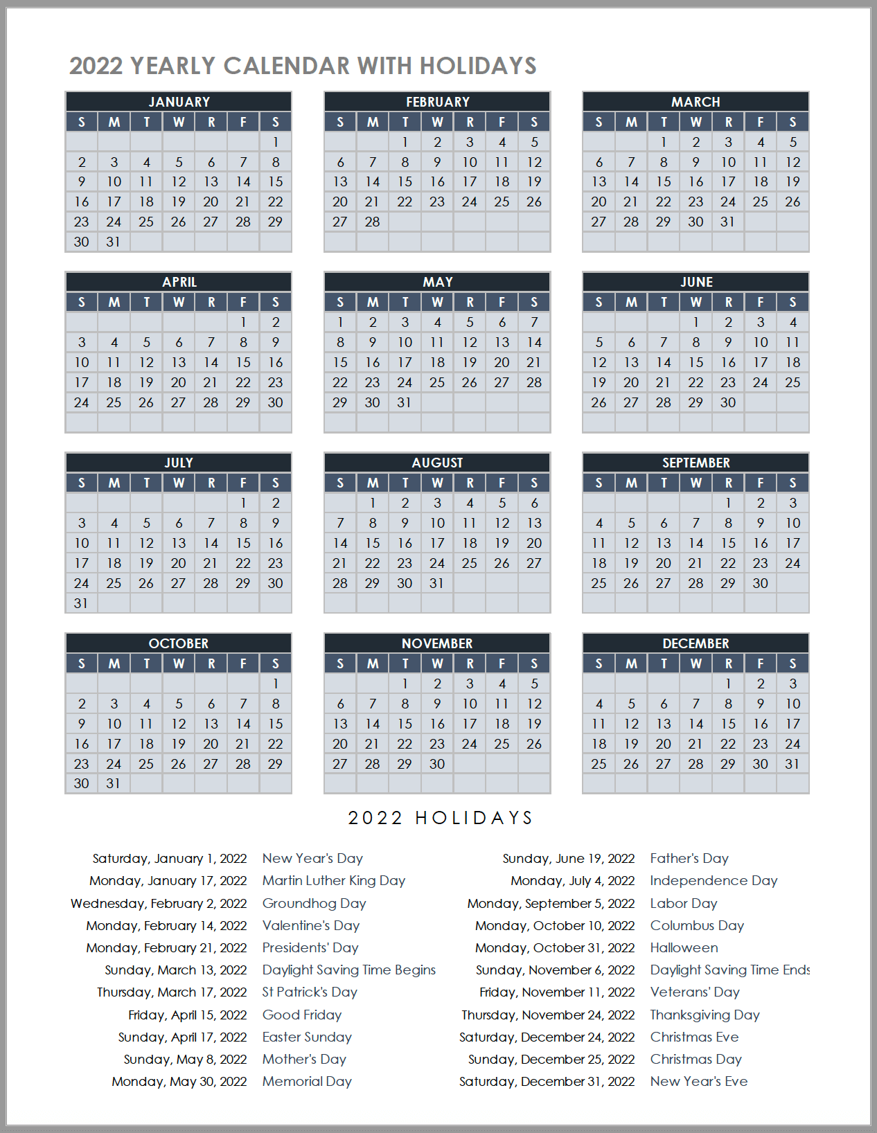 Free Blank Calendar Templates - Smartsheet