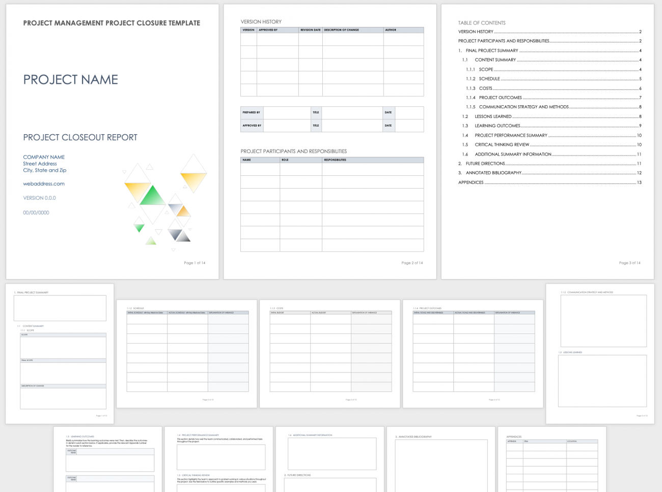 Project Closure Report Template Ppt