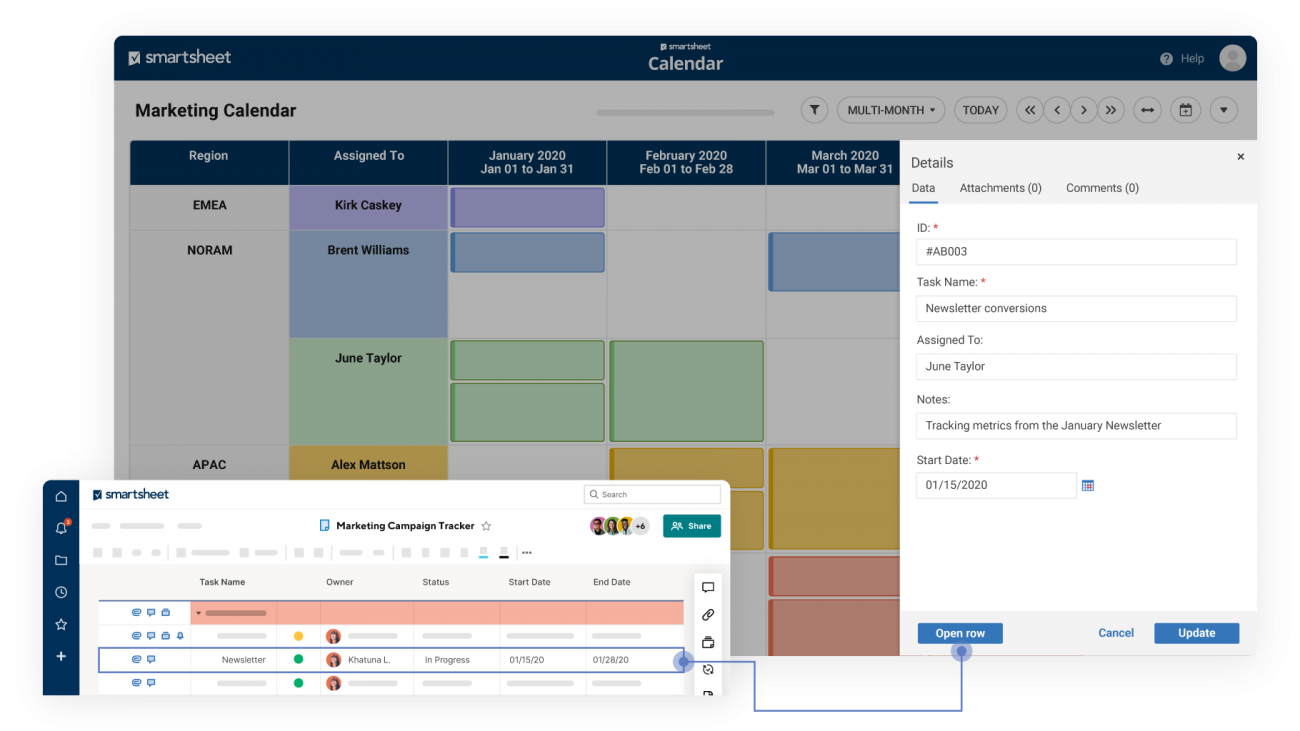 Calendar App Smartsheet
