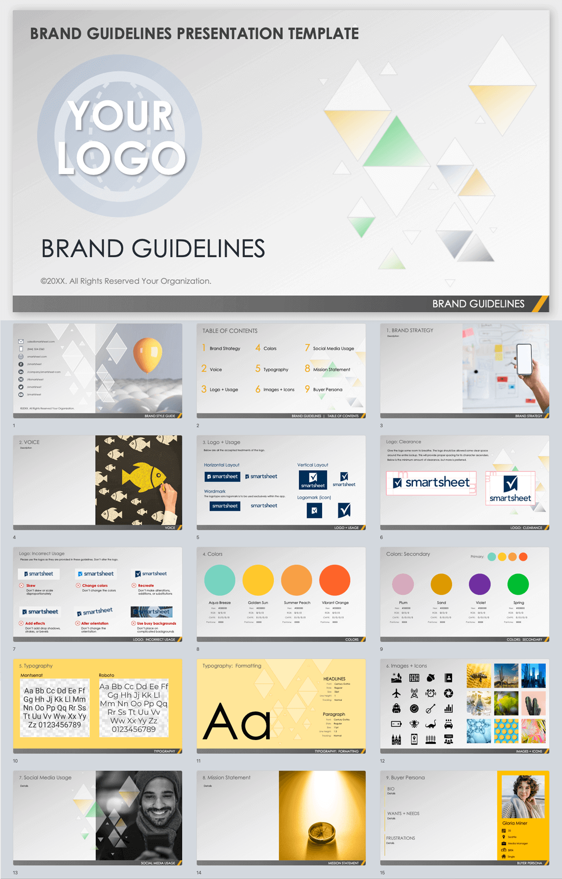 One Page Brand Guidelines Template