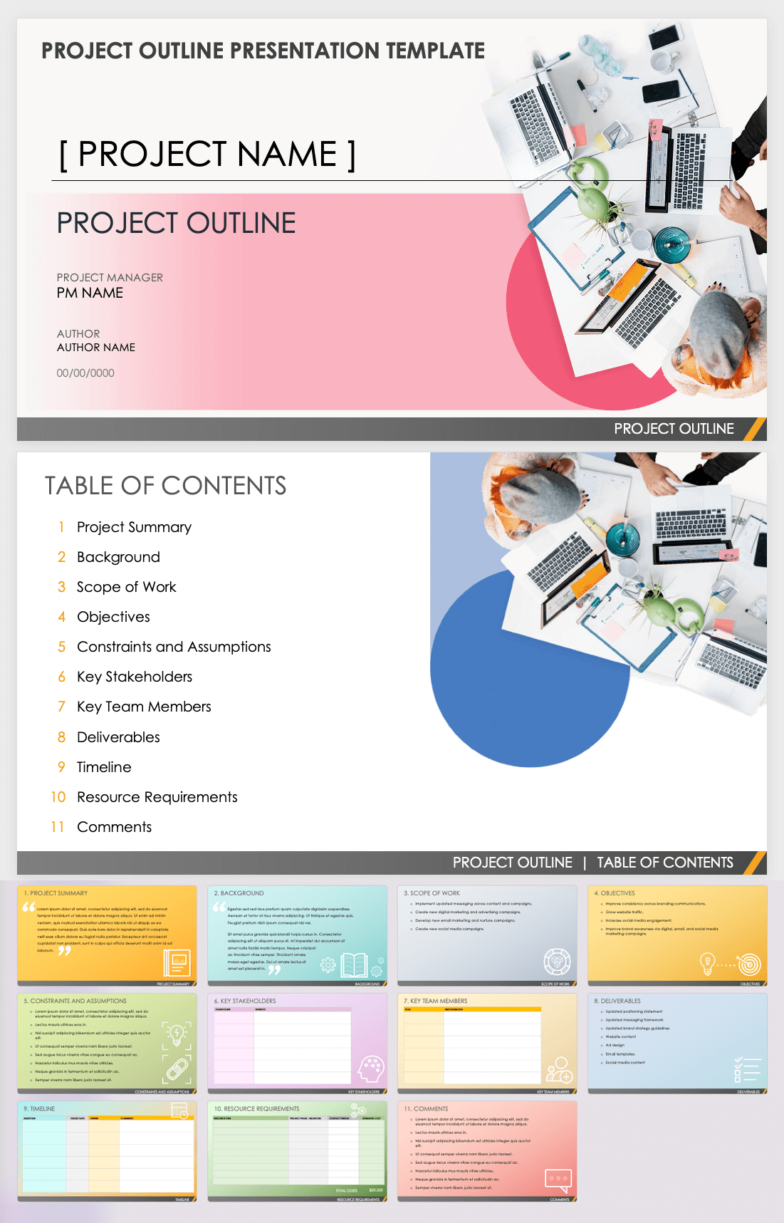 outline of project presentation