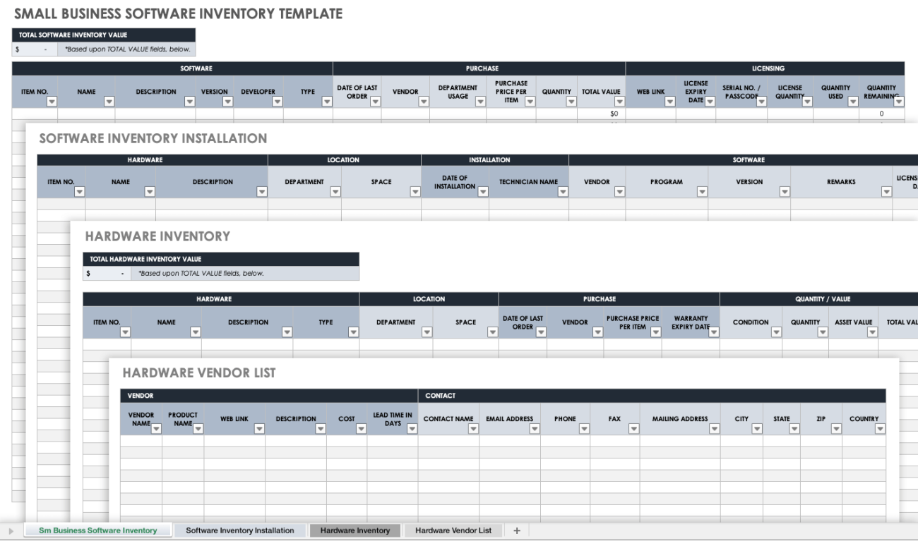 Free Small Business Inventory Templates | Smartsheet