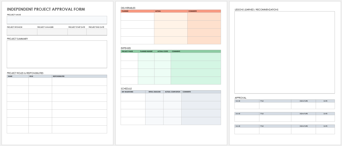 Free Project Approval Forms & Templates | Smartsheet