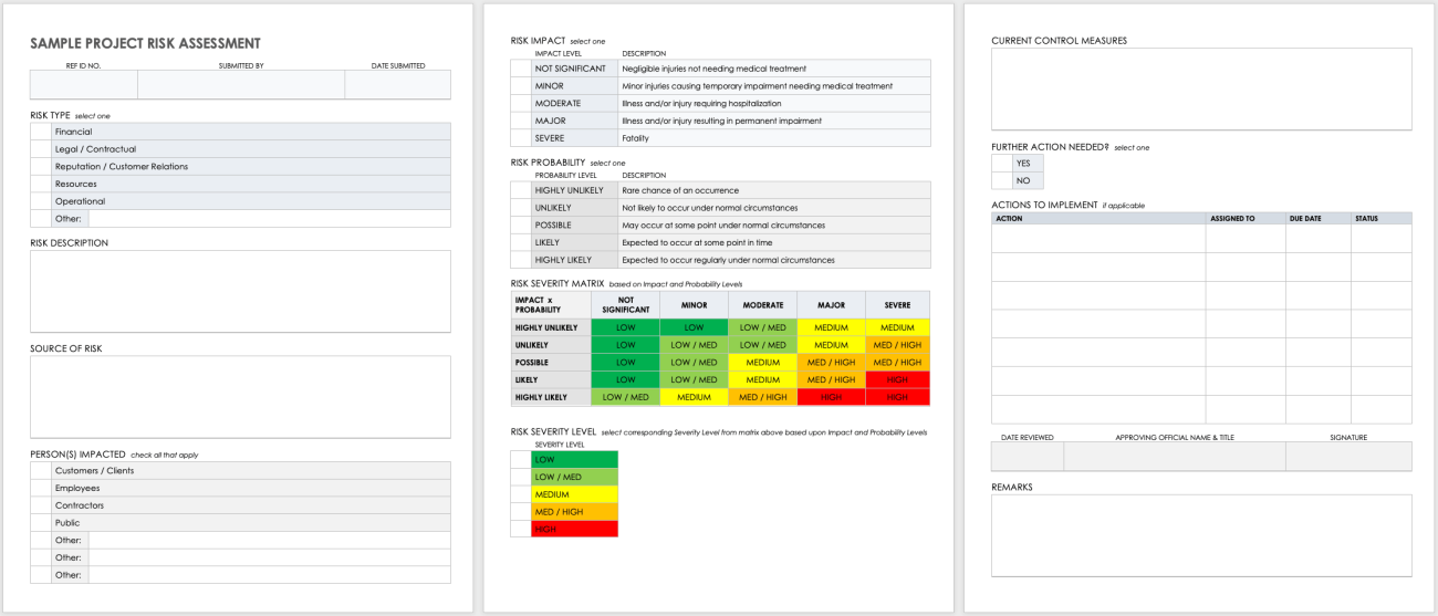 Free Project Risk Templates | Smartsheet