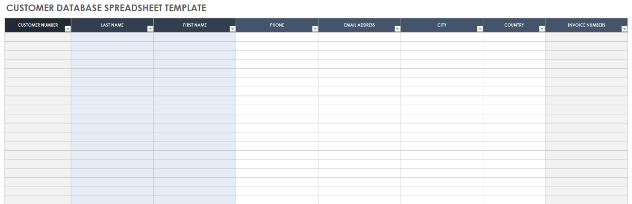 How to Create a Customer Database in Excel | Smartsheet