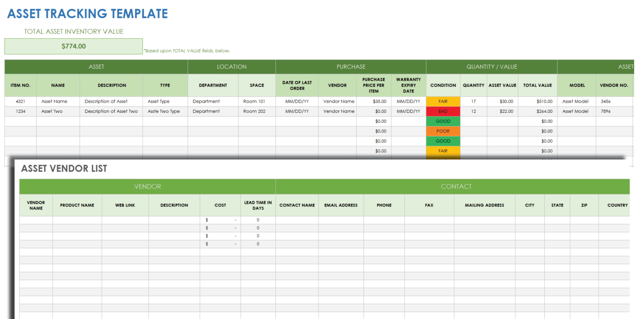 Free Asset Tracking Templates | Smartsheet