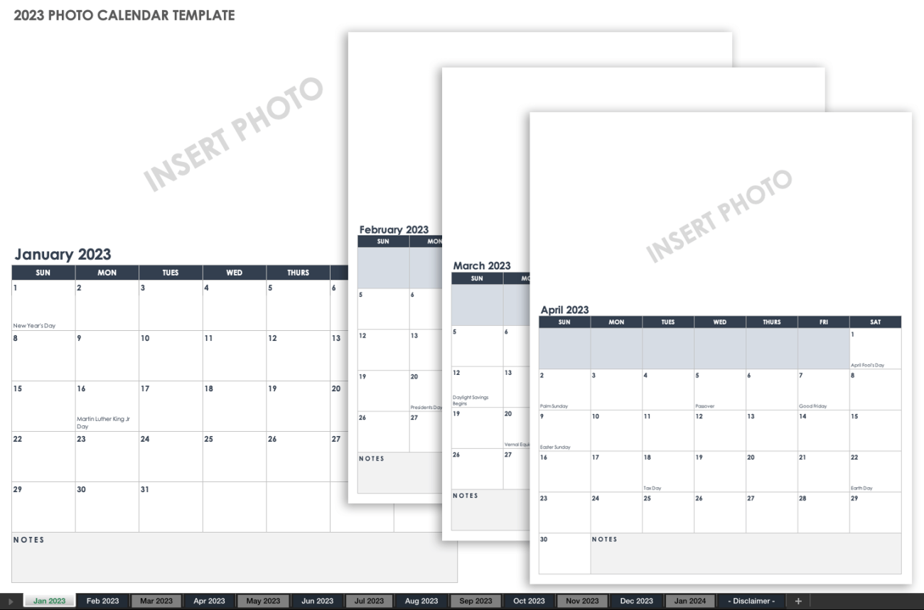 15 Free 2023 Monthly Calendar Templates | Smartsheet