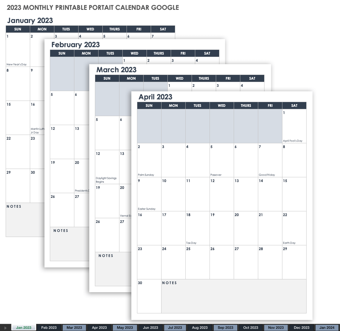 Free Google Sheets Monthly Calendar Templates Smartsheet