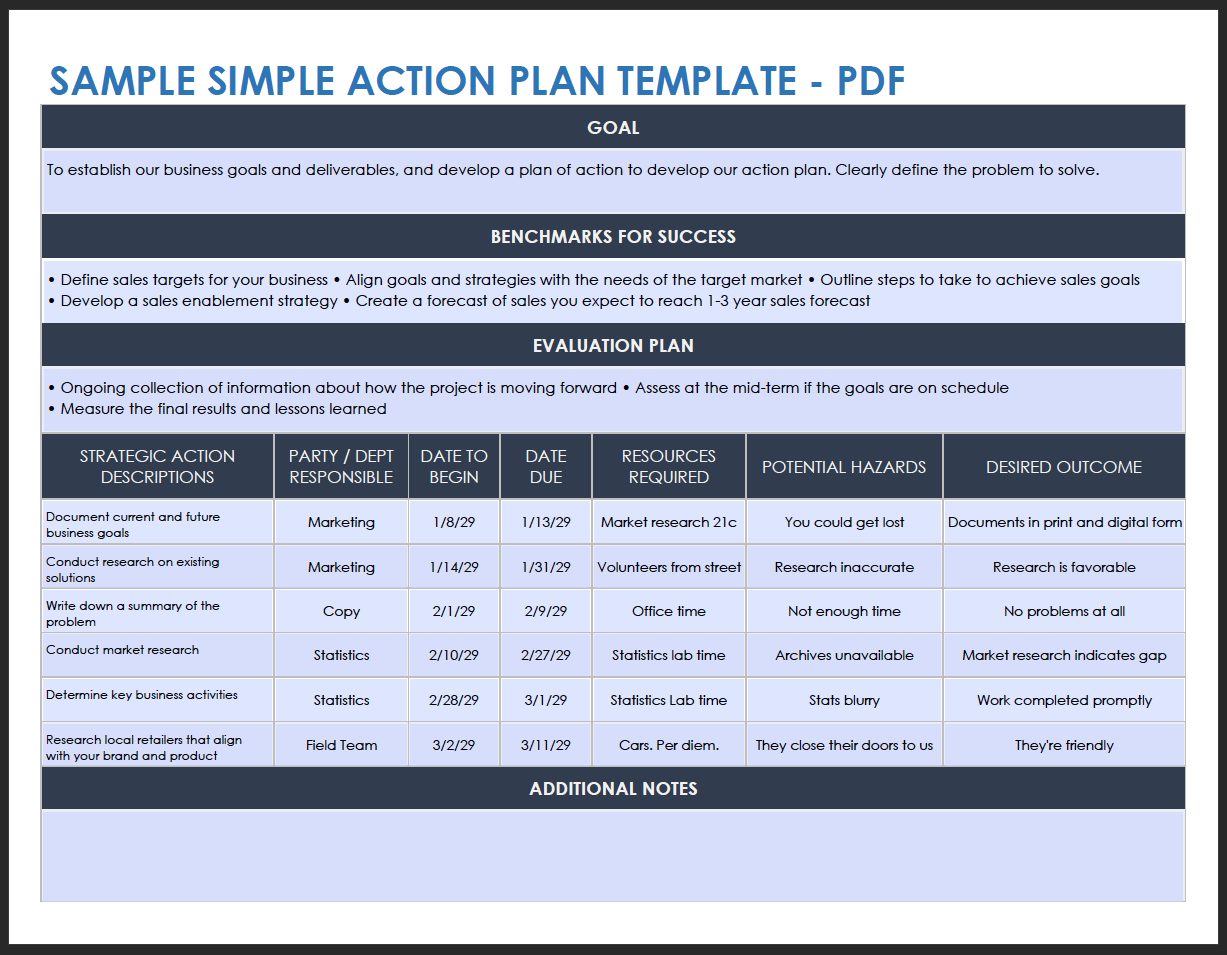 Free Adobe Action Plan Templates Smartsheet 4200