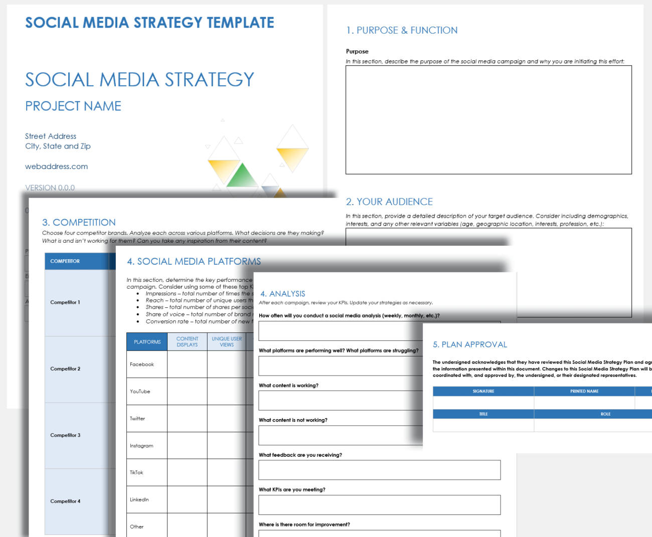 Free Social Media Strategy Templates Smartsheet