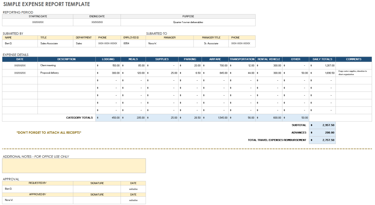 Free Expense Report Templates | Smartsheet