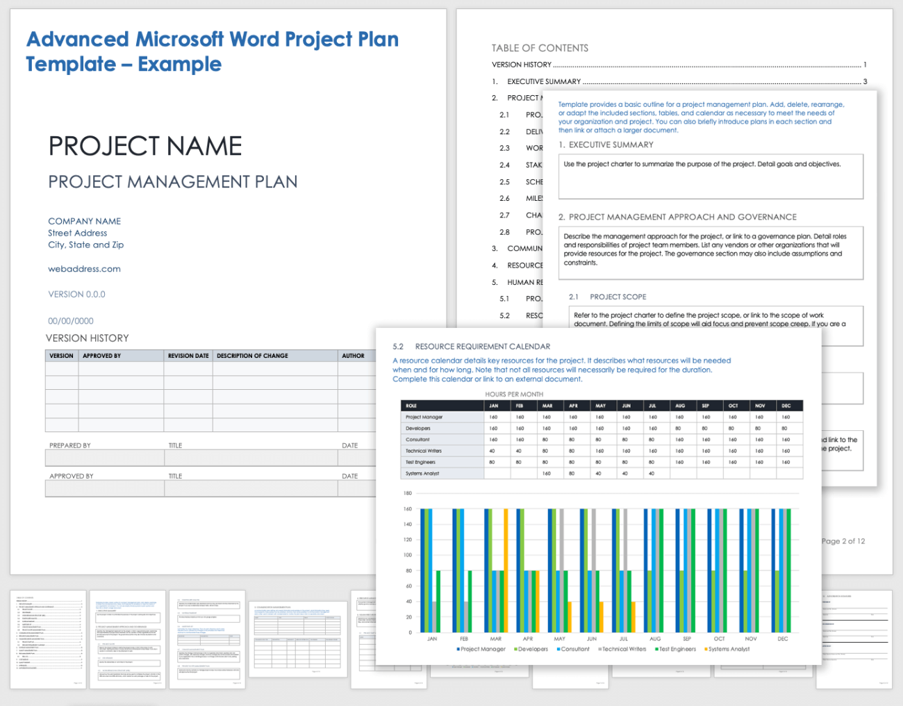 Free Microsoft Word Project Management Templates Smartsheet 8655