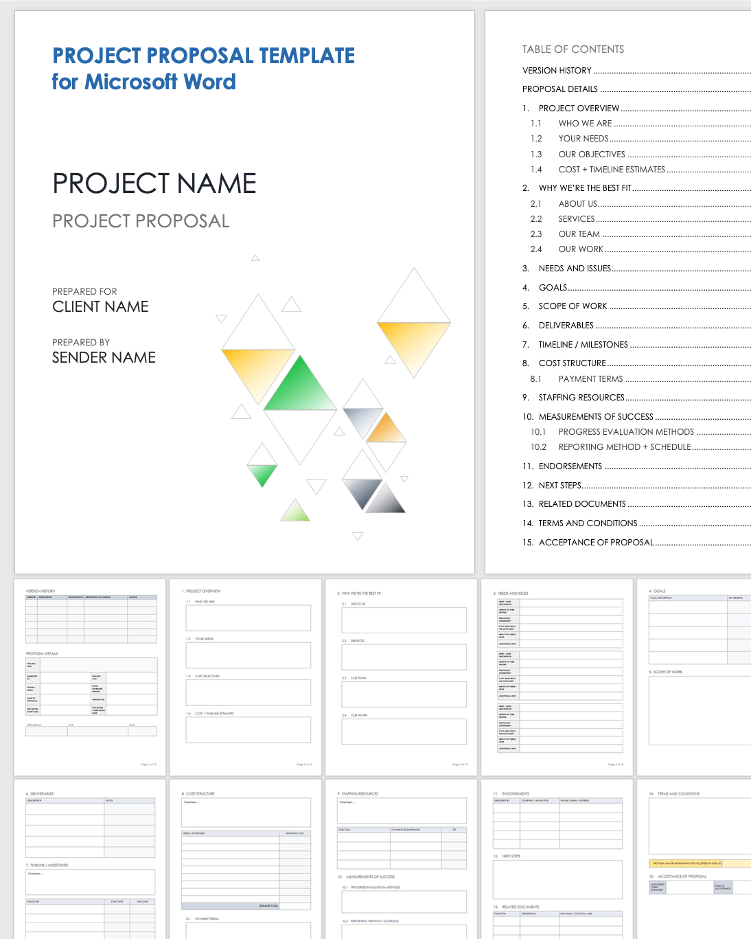 Free Microsoft Word Project Proposal Templates | Smartsheet