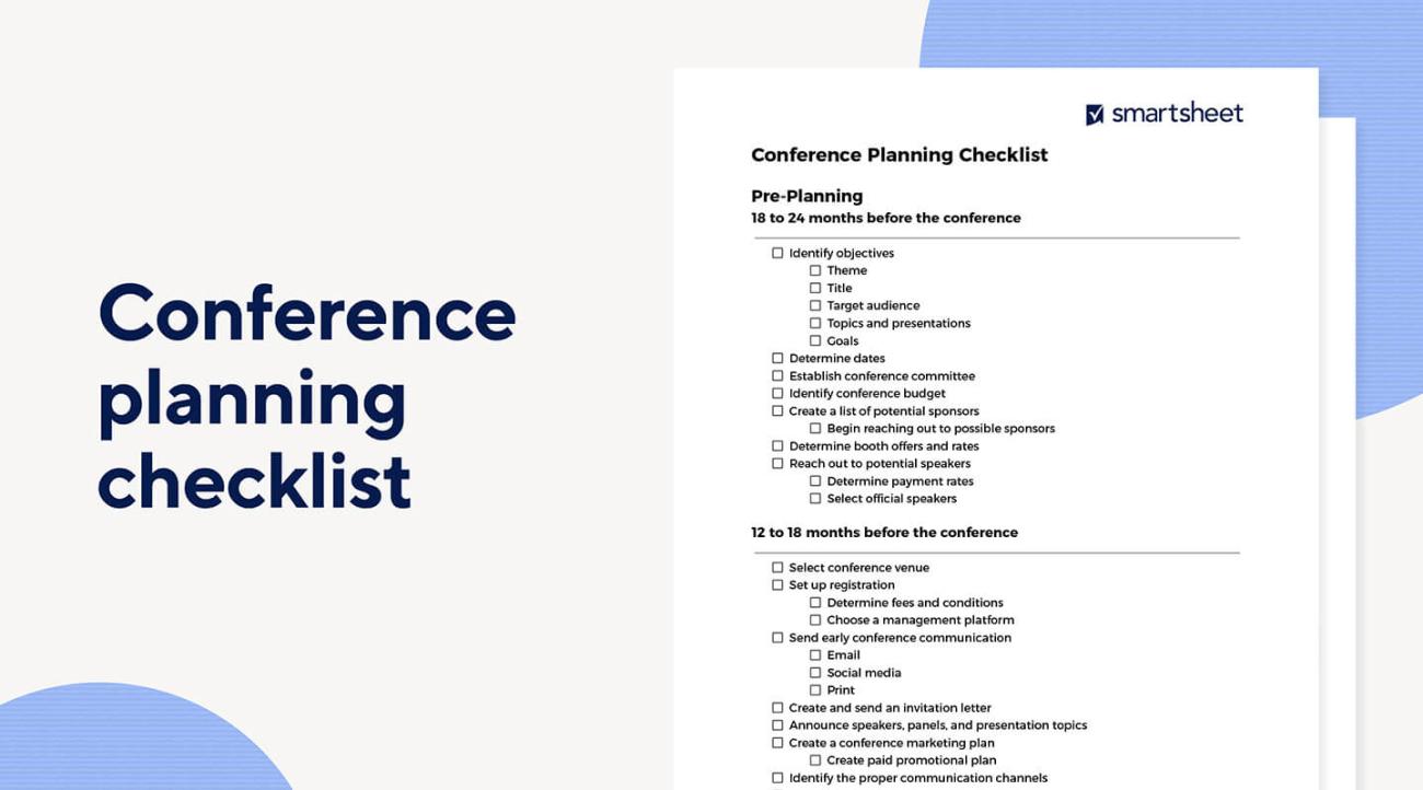 9 Free Conference Planning Templates Smartsheet 3815