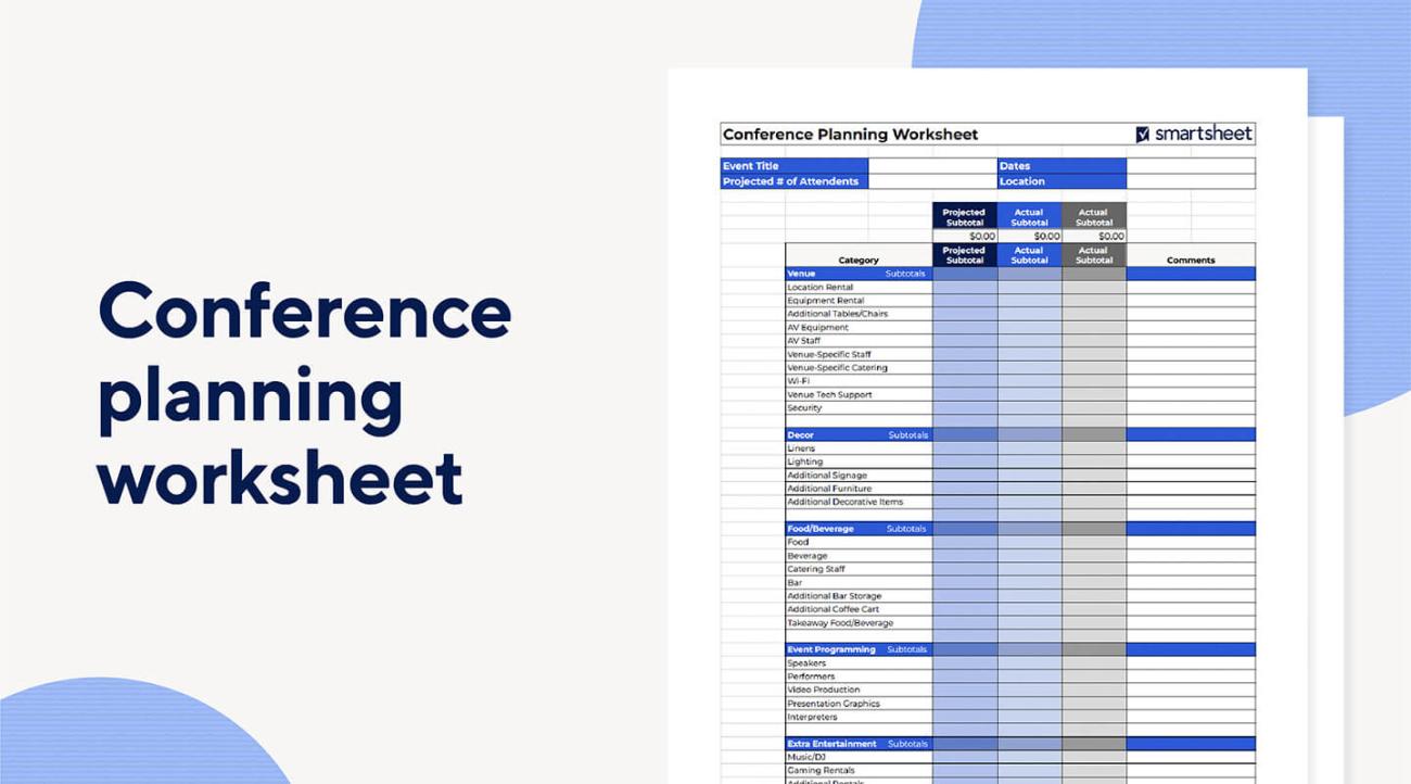 9 Free Conference Planning Templates Smartsheet