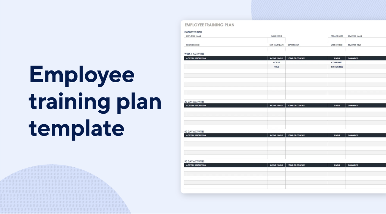 Free Training Plan Templates for Business Use | Smartsheet