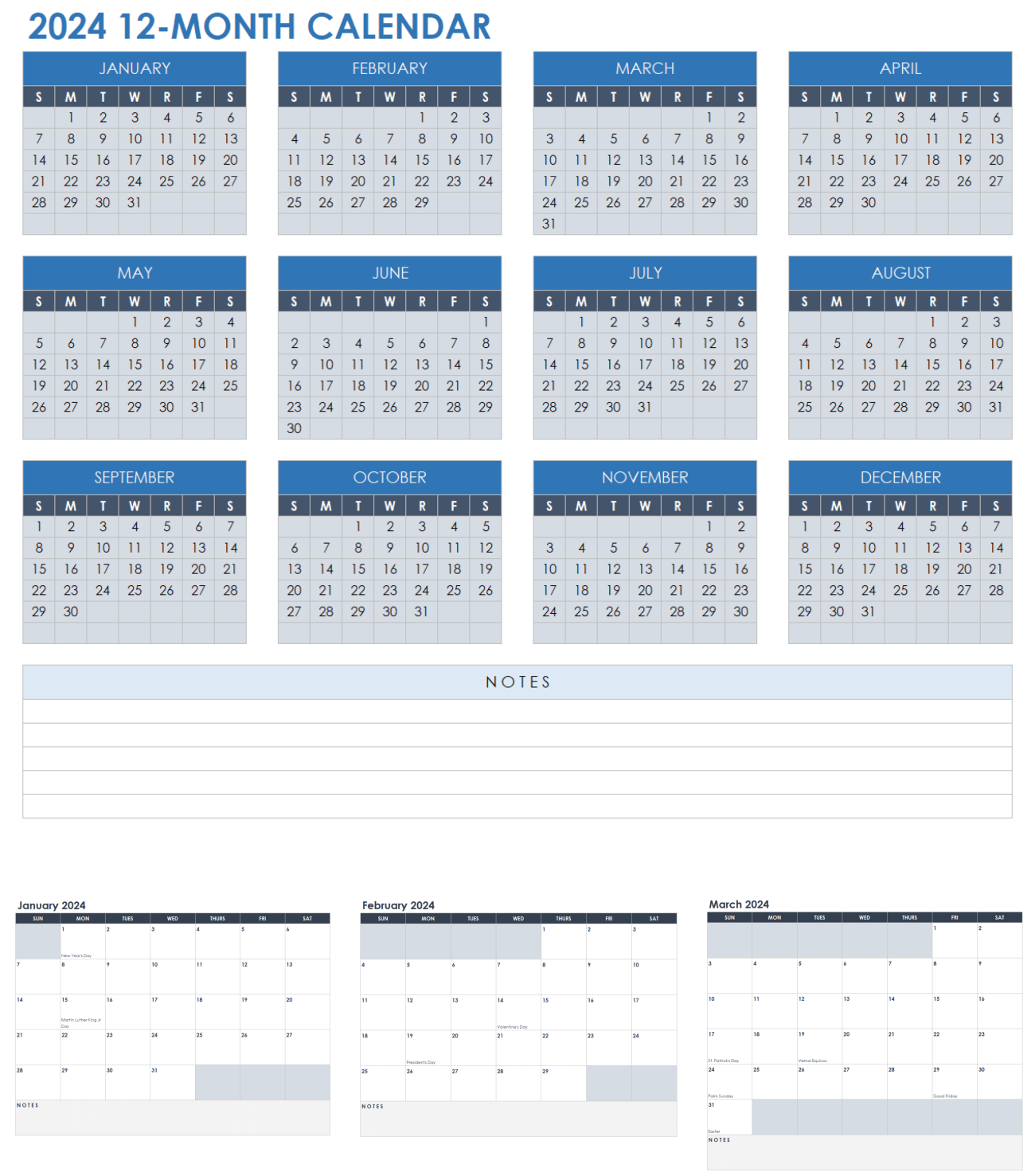 Free Blank Calendar Templates - Smartsheet