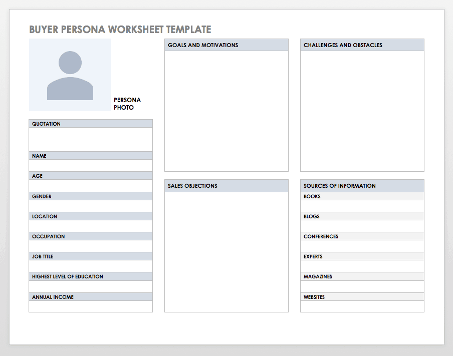 Free Customer Persona & Profile Templates | Smartsheet