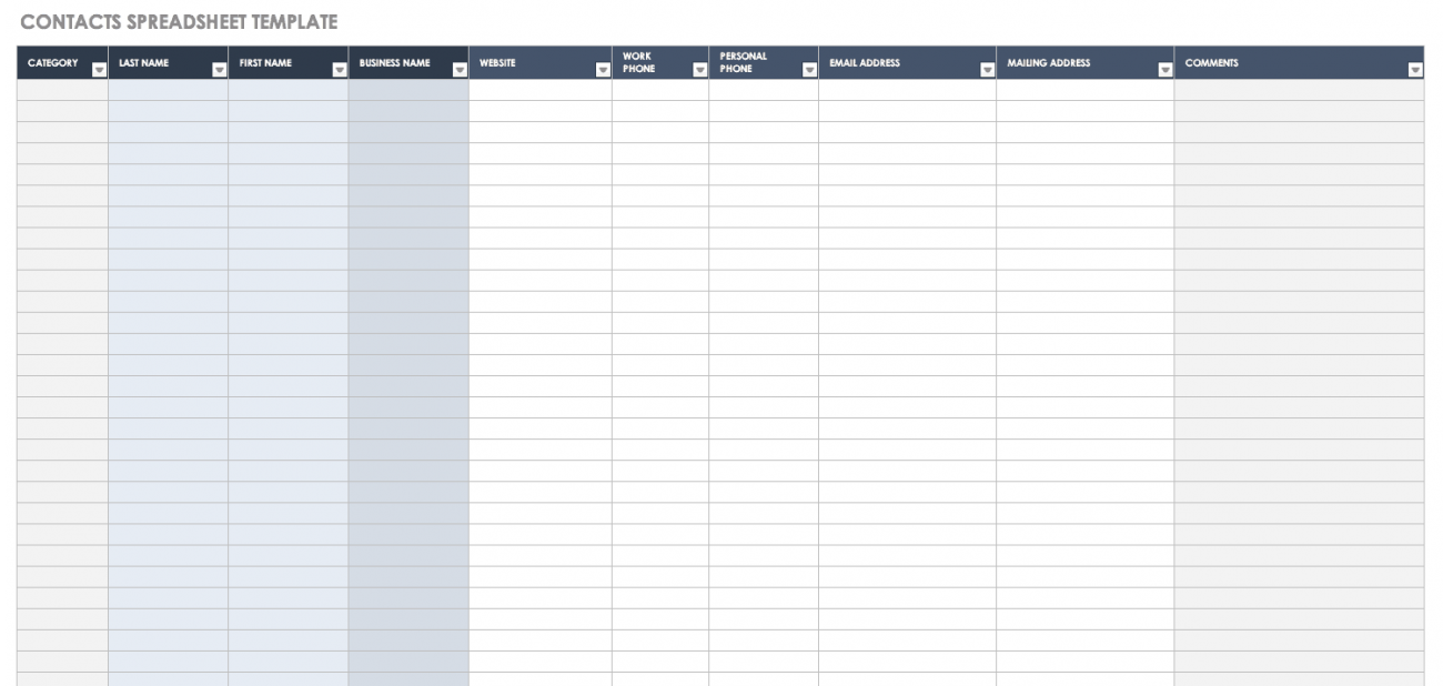 Free Client & Customer List Templates | Smartsheet