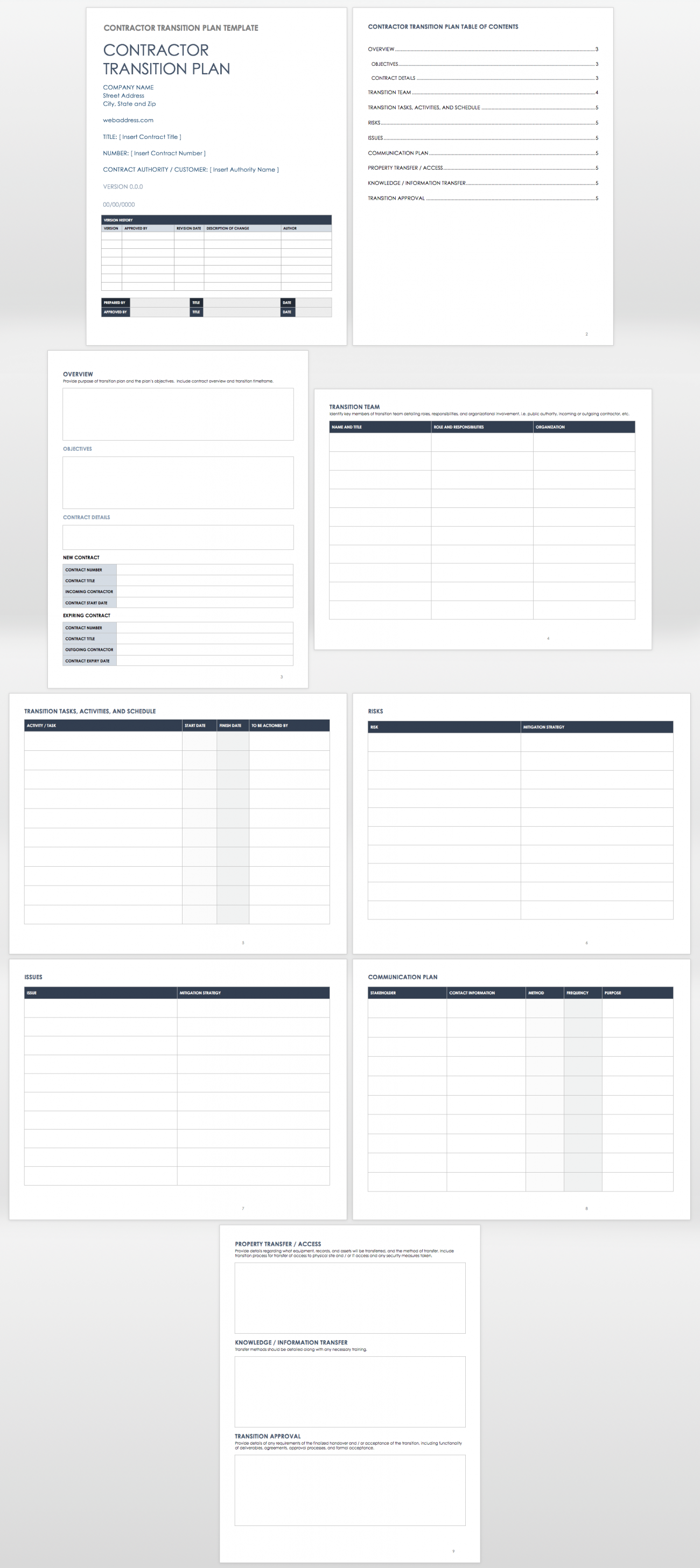 Free Business Transition Plan Templates | Smartsheet