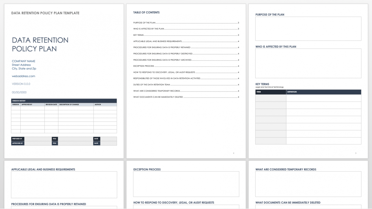 How To Create A Data Retention Policy | Smartsheet