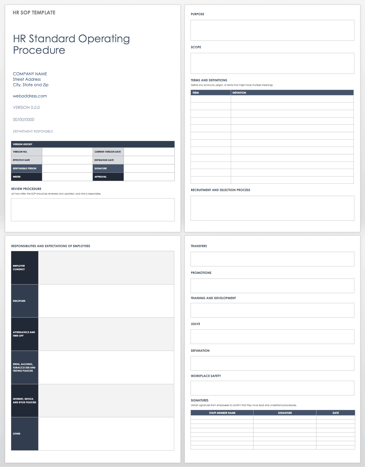 Hr Sop Template