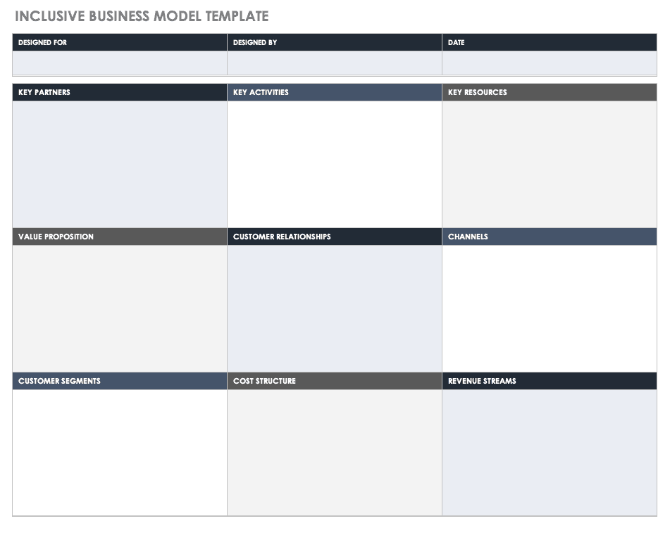 Free Business Model Canvas Templates | Smartsheet