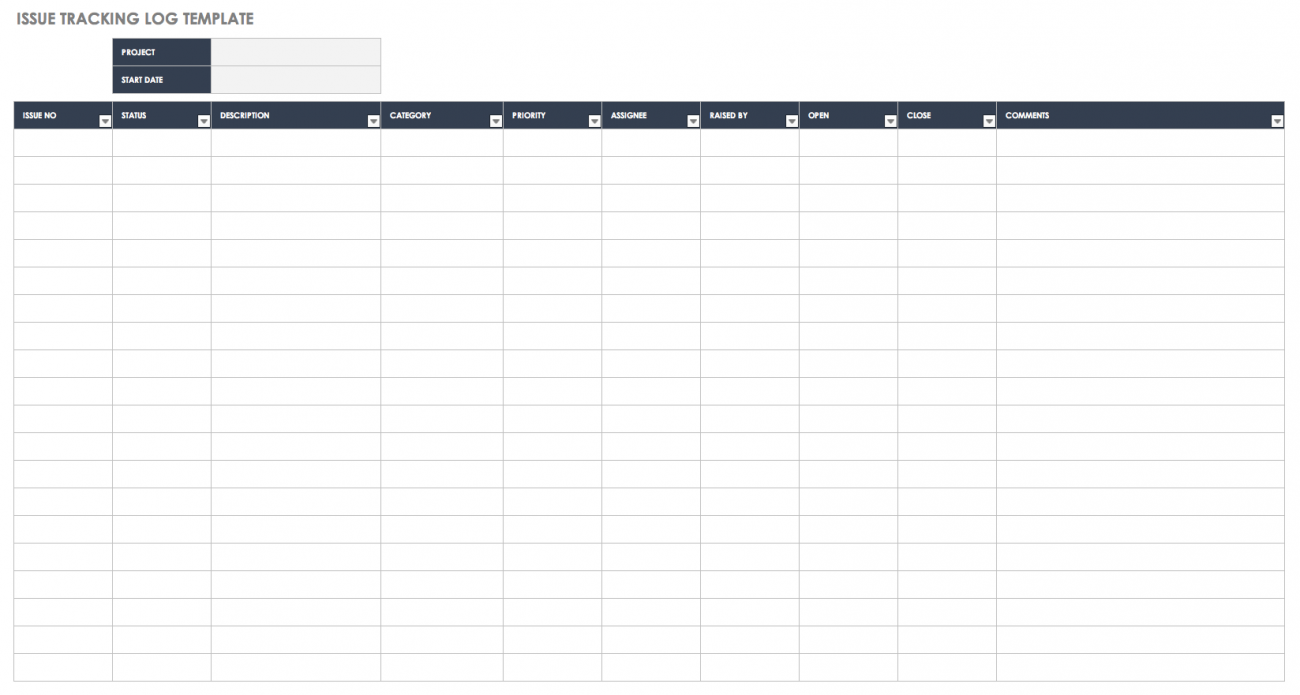 Track template. Трекер проекта. Tracking logs is.