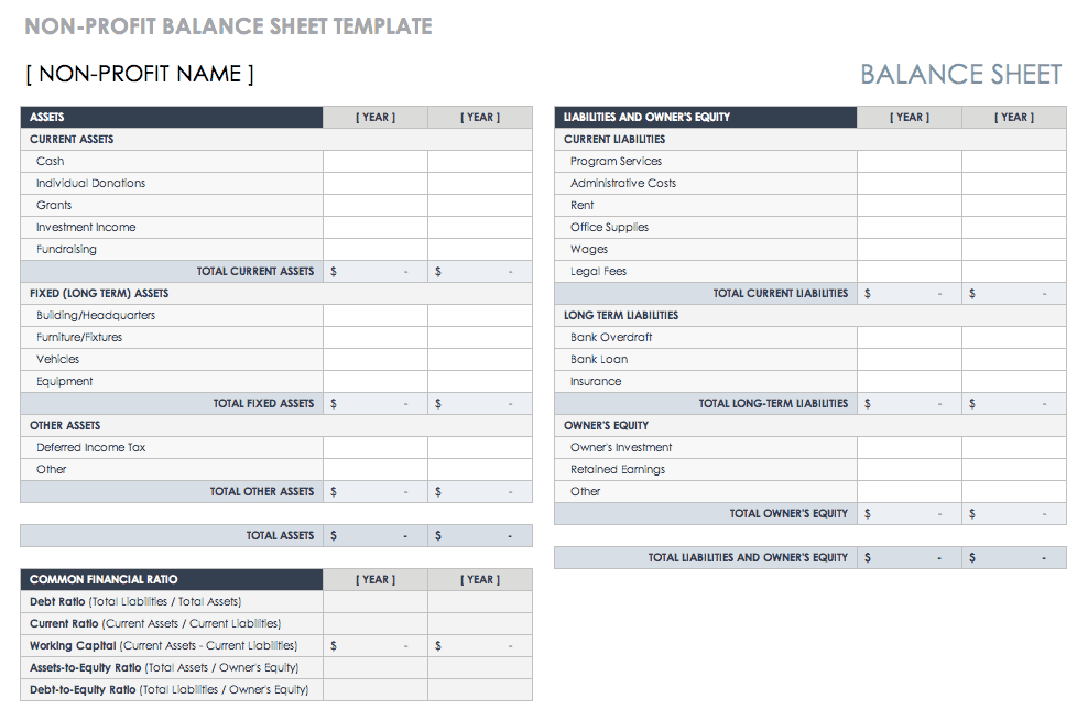 Free Balance Sheet Templates | Smartsheet