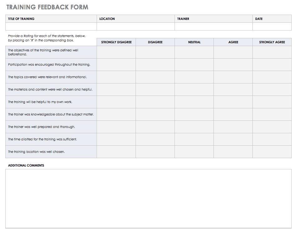 Free Feedback Form Templates | Smartsheet