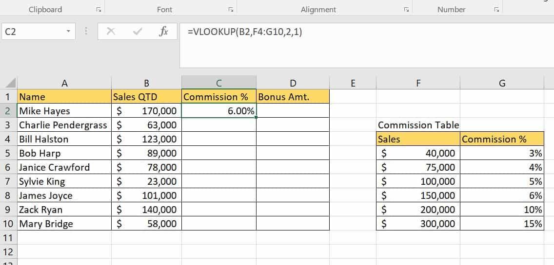 Vlookup