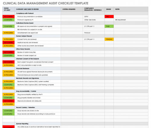 CDM Clinical Data Management Audit Checklist